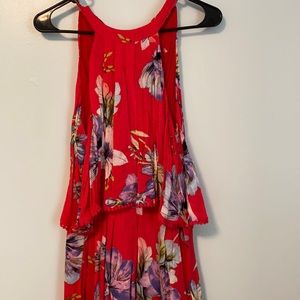 Pink tropical romper
